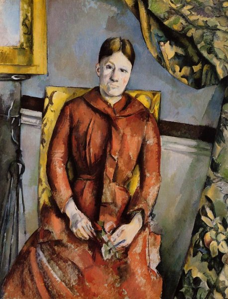 Madame Cezanne in a Yellow Chair by Paul Cezanne - Hand-Painted Oil Painting Reproduction