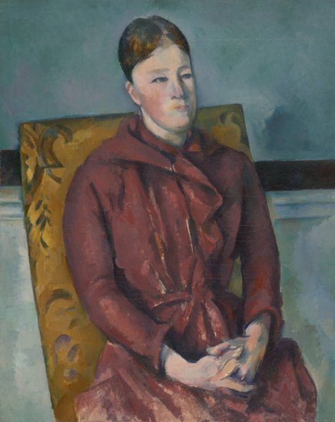 Madame Cezanne in a Yellow Chair  by Paul Cezanne - Hand-Painted Oil Painting Reproduction