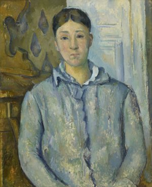 Madame Cezanne in Blue by Paul Cezanne Oil Painting