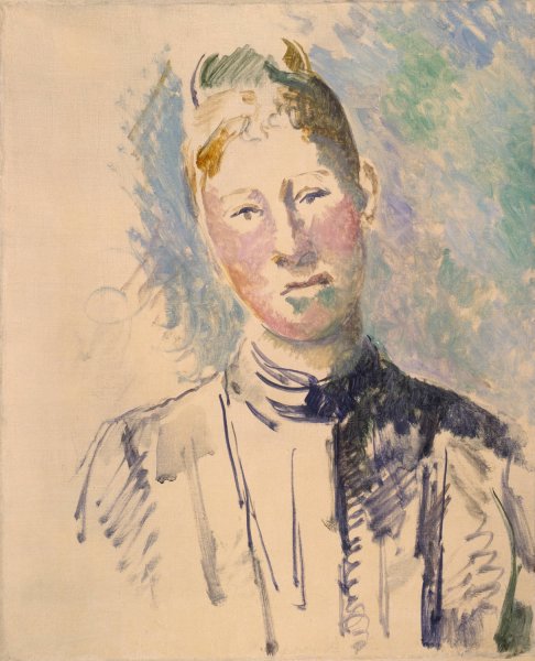 Madame Cezanne  by Paul Cezanne - Hand-Painted Oil Painting Reproduction