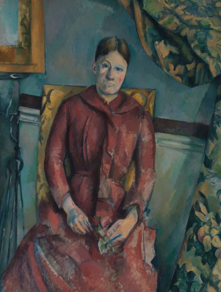 Madame Cezanne  by Paul Cezanne - Hand-Painted Oil Painting Reproduction