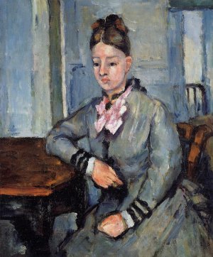 Madame Cezanne Leaning on Her Elbow by Paul Cezanne Oil Painting