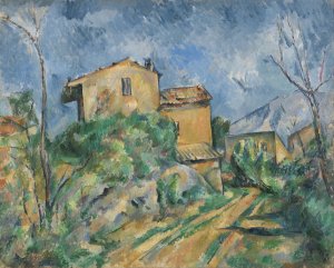Maison Maria with a View of Chateau Noir by Paul Cezanne Oil Painting