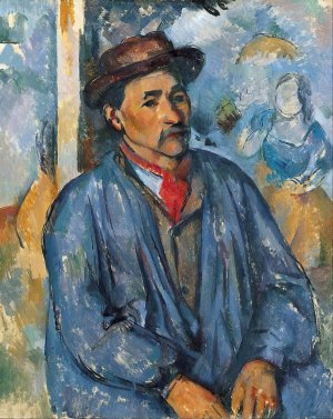 Man in a Blue Smock by Paul Cezanne Oil Painting
