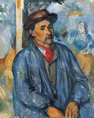 Man in a Blue Smock by Paul Cezanne Oil Painting