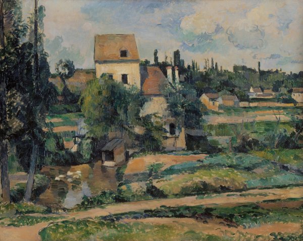 Mill on the Couleuvre at Pontoise  by Paul Cezanne - Hand-Painted Oil Painting Reproduction