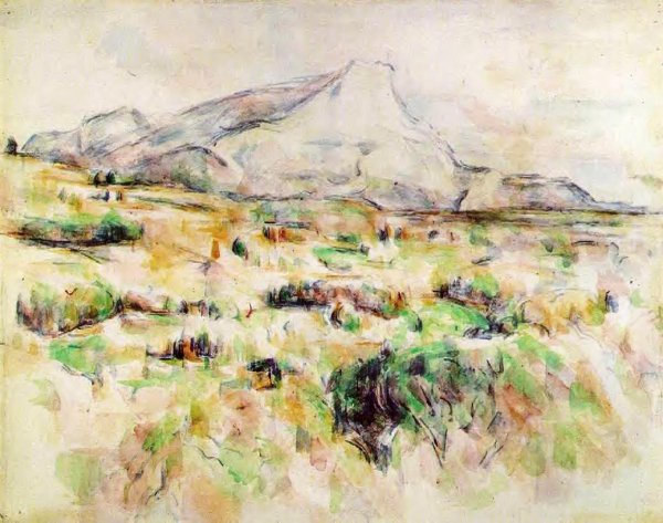 Main Product Photo of Mont Sainte-Victoire Painting by Paul Cezanne