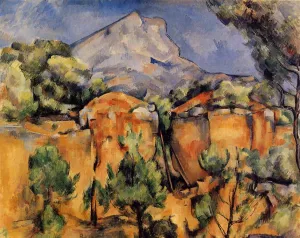 Mont Sainte-Victoire Seen from the Bibemus Quarry painting by Paul Cezanne