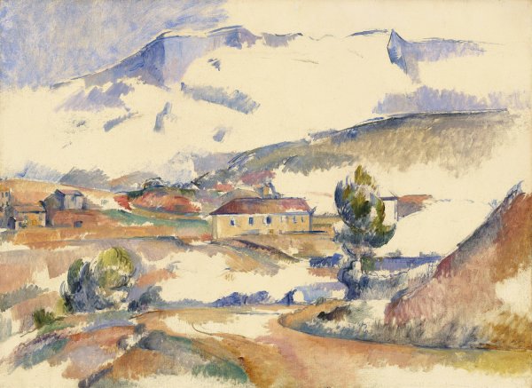 Montagne Sainte-Victoire,from near Gardanne  by Paul Cezanne - Hand-Painted Oil Painting Reproduction
