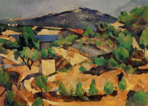 Mountains Seen from L'Estaque by Paul Cezanne Oil Painting