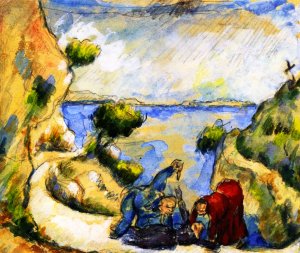 Murder in the Ravine by Paul Cezanne Oil Painting