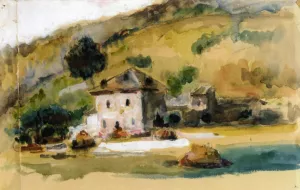 Near Aix-en-Provence by Paul Cezanne - Oil Painting Reproduction