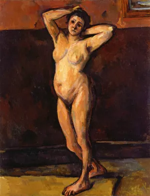 Nude Woman Standing by Paul Cezanne - Oil Painting Reproduction