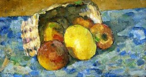 Overturned Basket of Fruit by Paul Cezanne Oil Painting