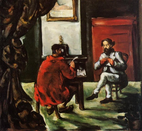 Paul Alexis Reading at Zola's House by Paul Cezanne - Hand-Painted Oil Painting Reproduction