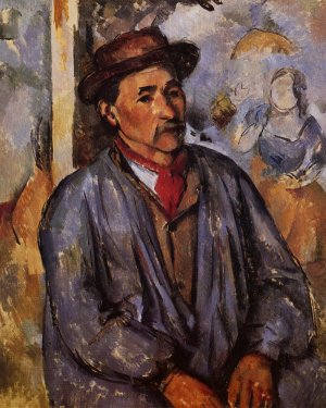 Peasant in a Blue Smock by Paul Cezanne Oil Painting