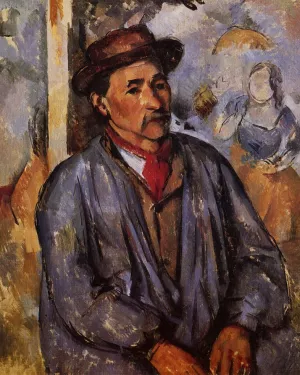 Peasant in a Blue Smock by Paul Cezanne Oil Painting