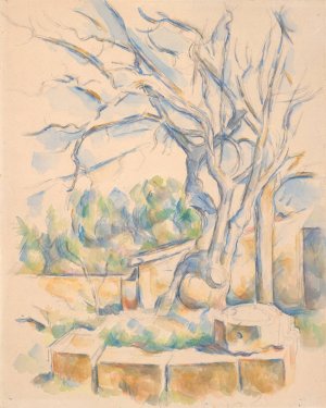 Pistachio Tree at Chateau Noir by Paul Cezanne Oil Painting