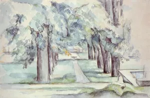 Pool and Lane of Chestnut Trees at Jas de Bouffan painting by Paul Cezanne