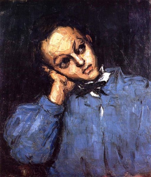 Main Product Photo of Portrait of a Young Man Painting by Paul Cezanne