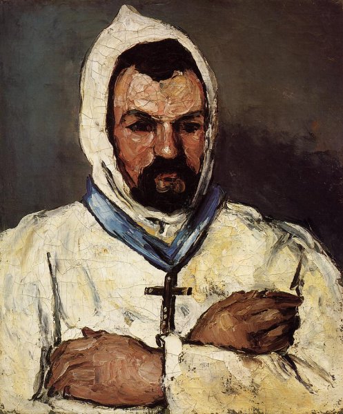 Portrait of Uncle Dominique as a Monk by Paul Cezanne - Hand-Painted Oil Painting Reproduction