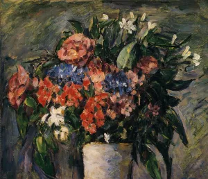 Pot of Flowers by Paul Cezanne - Oil Painting Reproduction