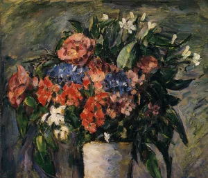 Pot of Flowers by Paul Cezanne Oil Painting