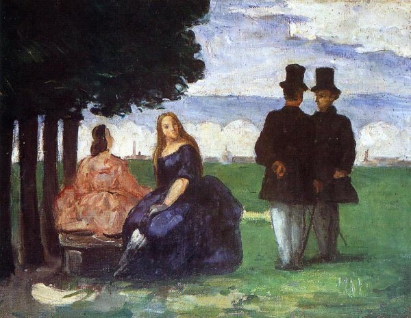 Promenade by Paul Cezanne - Hand-Painted Oil Painting Reproduction