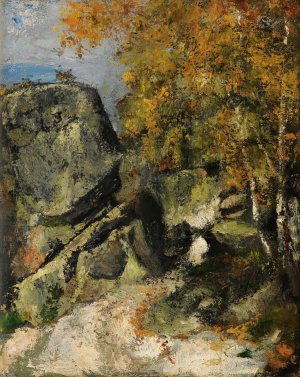 Rochers Dans La Foret, Fontainebleau by Paul Cezanne Oil Painting