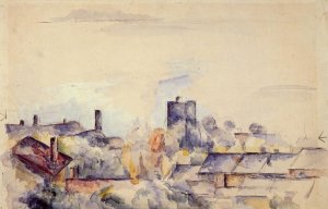 Roof in L'Estaque by Paul Cezanne Oil Painting