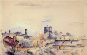 Roof in L'Estaque by Paul Cezanne Oil Painting