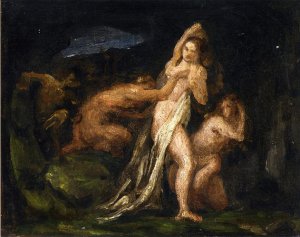 Satyres and Nymphs by Paul Cezanne Oil Painting