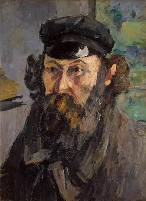 Self Portrait in a Casquette by Paul Cezanne - Oil Painting Reproduction