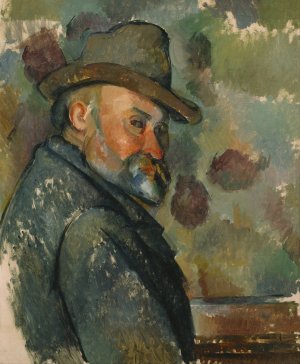Self-Portrait with a Hat by Paul Cezanne Oil Painting