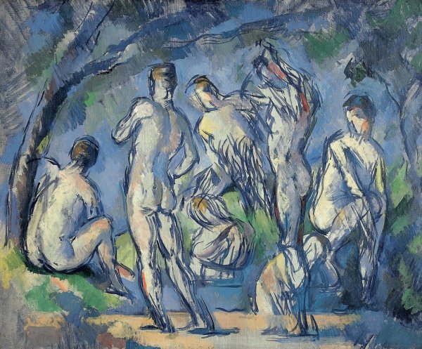 Seven Bathers  by Paul Cezanne - Hand-Painted Oil Painting Reproduction