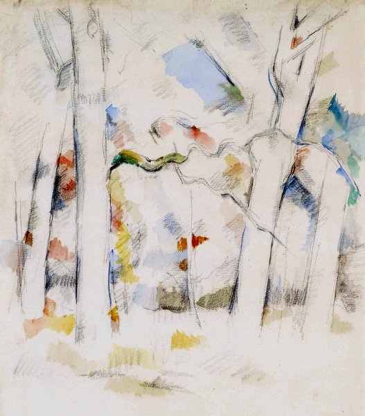 Sous-bois  by Paul Cezanne - Hand-Painted Oil Painting Reproduction