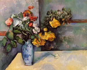 Still Life - Flowers in a Vase by Paul Cezanne - Oil Painting Reproduction