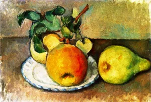 Still Life with Apples and a Pear by Paul Cezanne - Oil Painting Reproduction