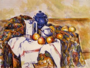 Still Life with Blue Pot by Paul Cezanne Oil Painting