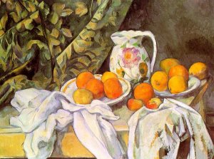Still Life with Drapery by Paul Cezanne Oil Painting