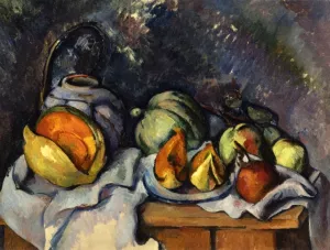 Still Life with Fruit and a Pot of Ginger by Paul Cezanne Oil Painting