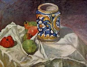 Still Life with Italian Earthenware by Paul Cezanne Oil Painting