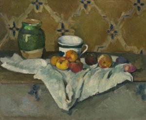 Still Life with Jar, Cup, and Apples by Paul Cezanne Oil Painting