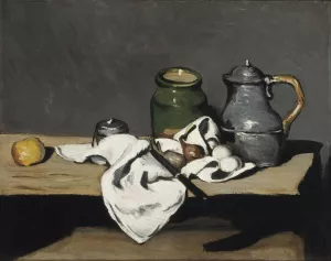 Still life with kettle by Paul Cezanne Oil Painting