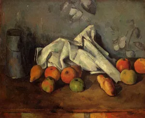 Still Life with Milk Can and Apples by Paul Cezanne - Oil Painting Reproduction