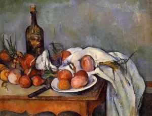 Still Life with Red Onions Oil painting by Paul Cezanne