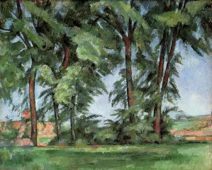 Tall Trees at the Jas de Bouffan painting by Paul Cezanne