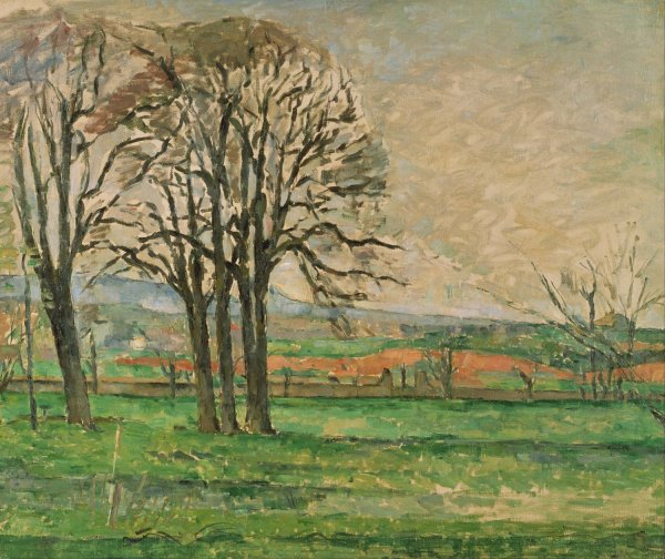 Main Product Photo of The Bare Trees at Jas de Bouffan Painting by Paul Cezanne