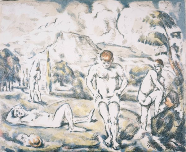 The Bathers  by Paul Cezanne - Hand-Painted Oil Painting Reproduction