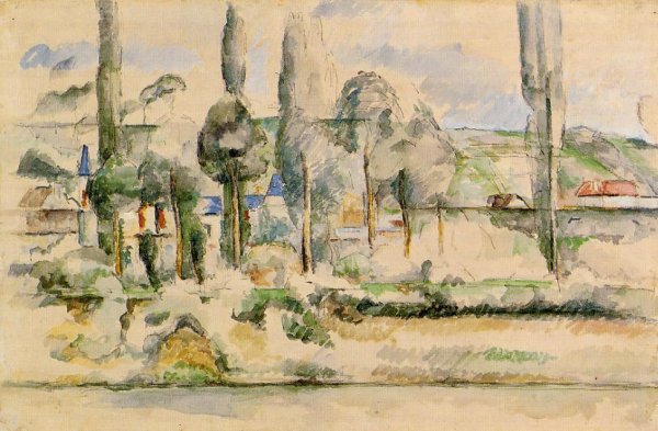 Main Product Photo of The Chateau de Medan Painting by Paul Cezanne